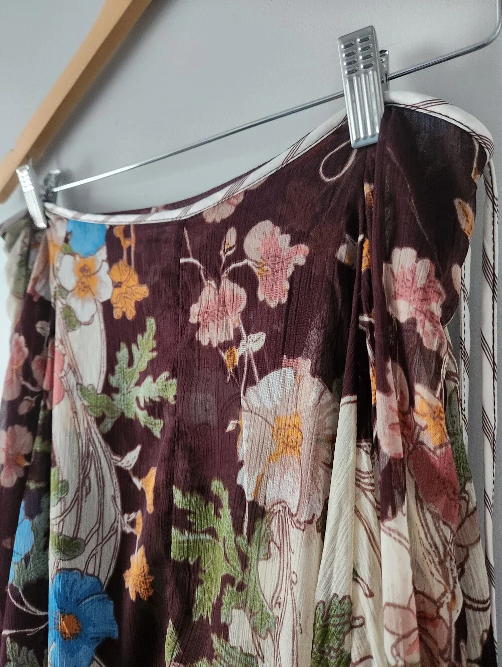 NWT Free People Palermo Villa Chiffon Maxi Skirt